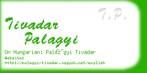 tivadar palagyi business card